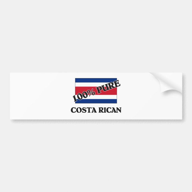 100 Prozent COSTA RICAN Autoaufkleber (Vorne)