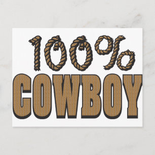 100 Prozent Cowboy Postkarte