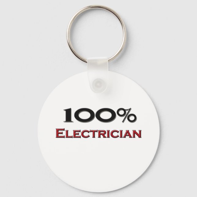 100 Prozent Elektriker Schlüsselanhänger (Vorderseite)