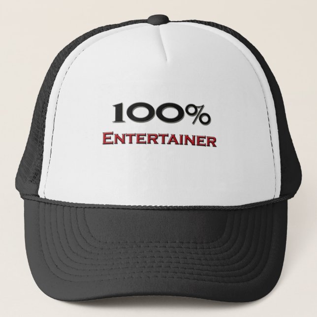 100 Prozent-Entertainer Truckerkappe (Vorderseite)