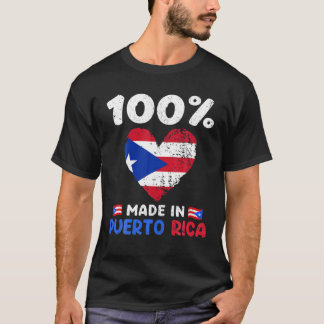 100 Prozent hergestellt in Puerto Rica Sprichwort  T-Shirt