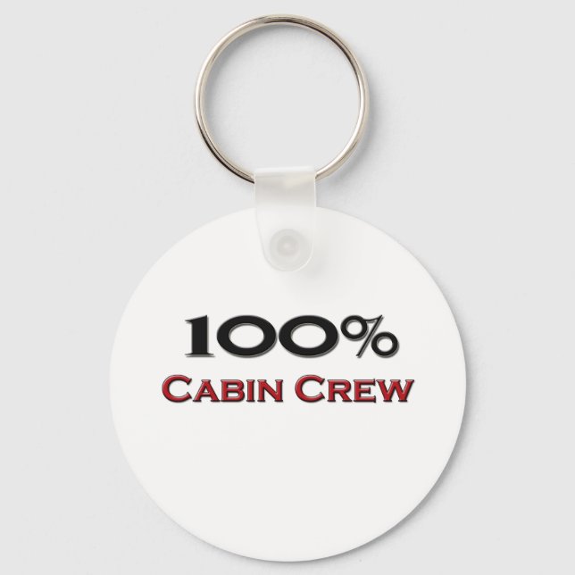 100 Prozent Kabine Crew Schlüsselanhänger (Vorderseite)