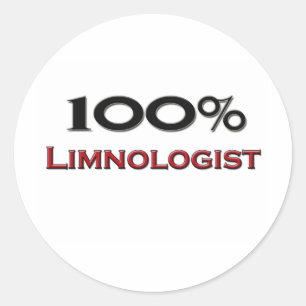 100 Prozent Limnologe Runder Aufkleber