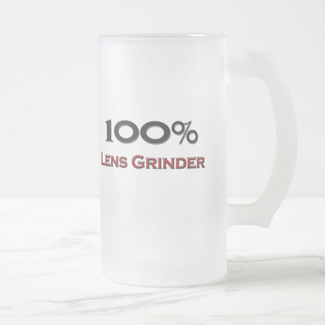 100 Prozent-Linse-Schleifer Mattglas Bierglas (Rechts)