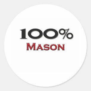 100 Prozent Mason Runder Aufkleber