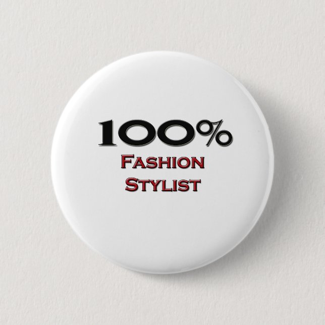 100 Prozent-Mode-Stylist Button (Vorderseite)