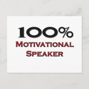 100 Prozent Motivierend Lautsprecher Postkarte