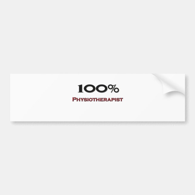 100 Prozent-Physiotherapeut Autoaufkleber (Vorne)