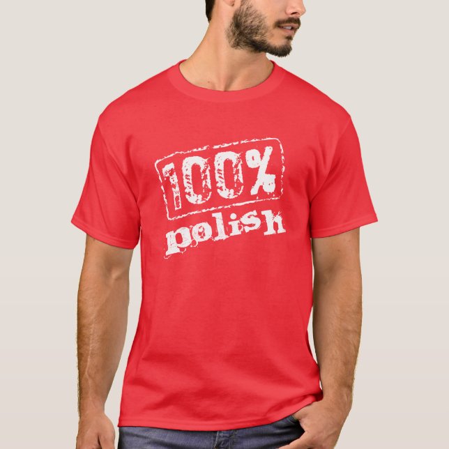 100 Prozent-polnisches T-Shirt (Vorderseite)