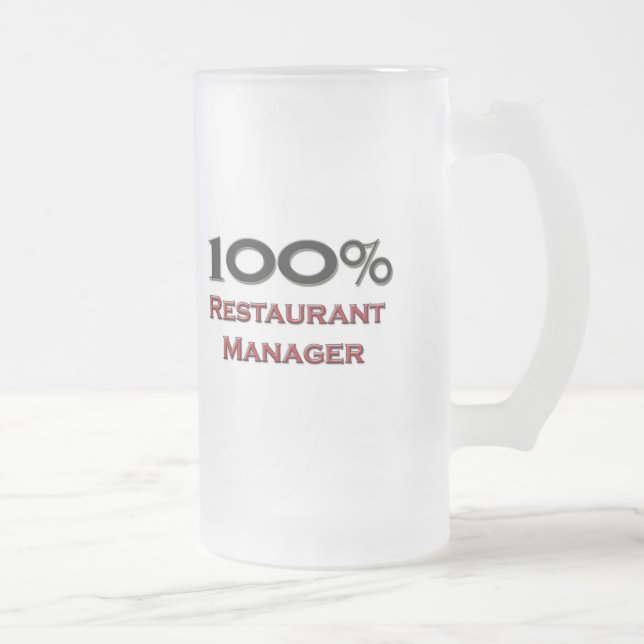 100 Prozent-Restaurant-Manager Mattglas Bierglas (Rechts)