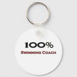 100 Prozent-Schwimmen-Trainer Schlüsselanhänger