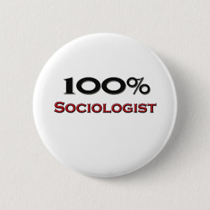 100 Prozent-Soziologe Button