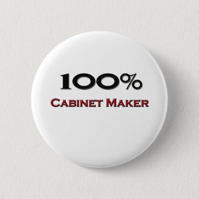 100 Prozent-Tischler Button (Vorderseite)