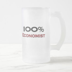 100 Prozent-Wirtschaftswissenschaftler Mattglas Bierglas