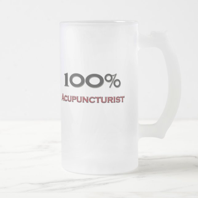 100 ProzentAcupuncturist Mattglas Bierglas (Rechts)