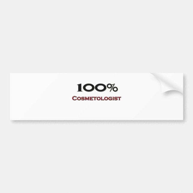 100 ProzentCosmetologist Autoaufkleber (Vorne)