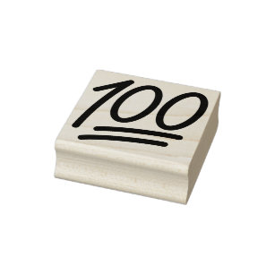100 Punkte Emoji-Holzkunst-Briefmarke Gummistempel