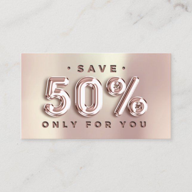 100 QRCODE EINFÜGEN 50%OFF Rose für benutzerdefini Visitenkarte (Vorderseite)