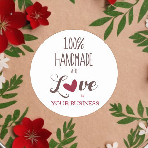 100% Quote Craft Articles Handmade Runder Aufkleber