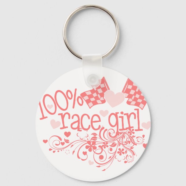 100 % Race Girl Schlüsselanhänger (Vorderseite)