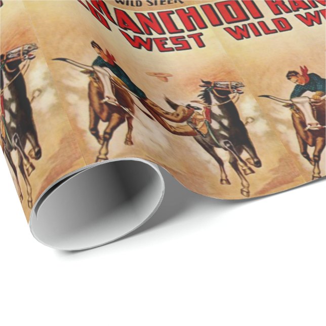 100 Ranch-wilder Westrodeo-Plakat-Druck Geschenkpapier (Rolleneckpunkt)