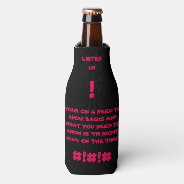 100% rechte Flasche Cooler Flaschenkühler (Flaschenvorderseite)