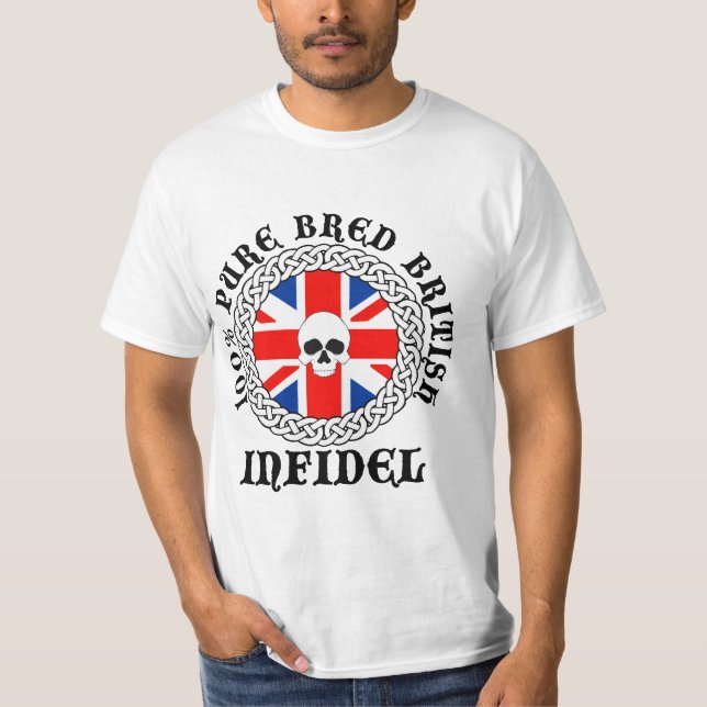 100% reiner gezüchteter britischer Ungläubiger T-Shirt (Vorderseite)