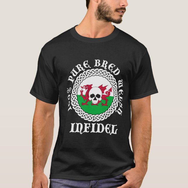 100% reiner gezüchteter Waliser Ungläubiger T-Shirt (Vorderseite)