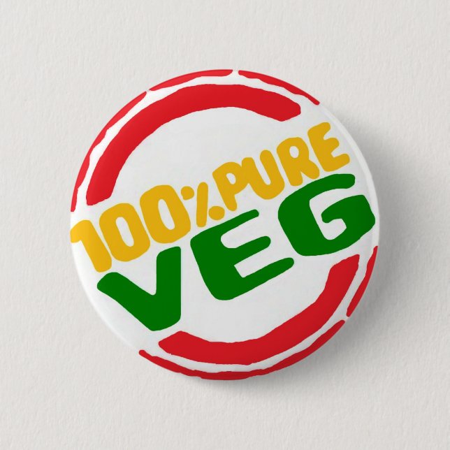 100% Reines Veg Button (Vorderseite)