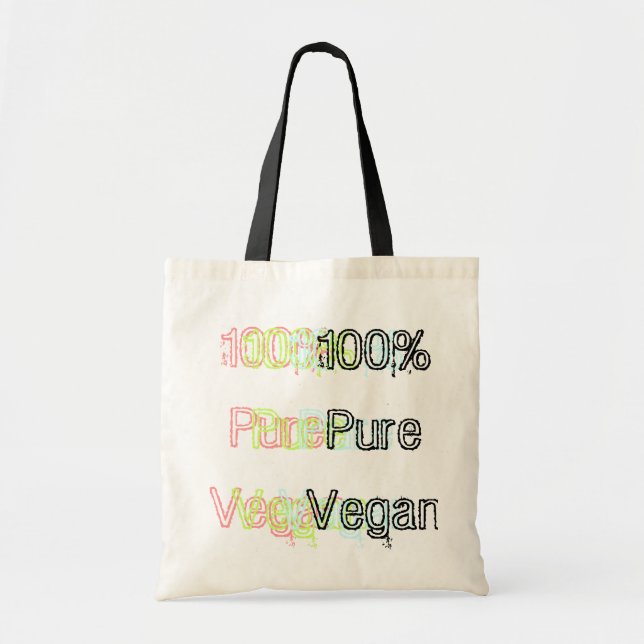 100% reines veganes - bunt tragetasche (Vorne)