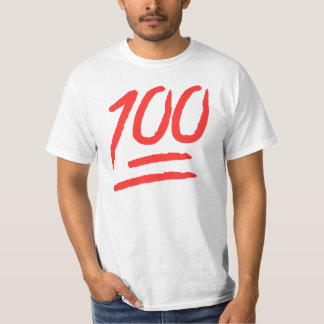 "100" rotes Emoji WeltT-Shirt T-Shirt