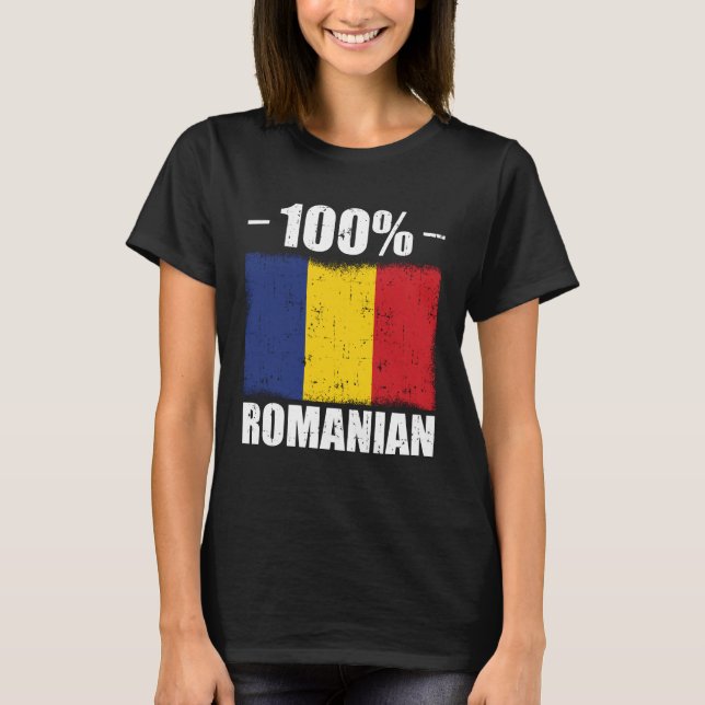100 % Rumänen| Rumänien T-Shirt (Vorderseite)