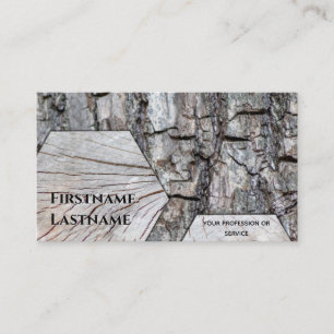 100% rustikale natürliche Bio Holz hexagonal Visitenkarte