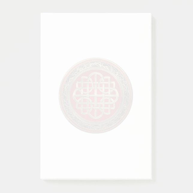 [100] Sacred Celtic Gold Knot Cross Post-it Klebezettel (Vorderseite)