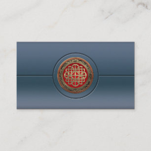 [100] Sacred Celtic Gold Knot Cross Visitenkarte