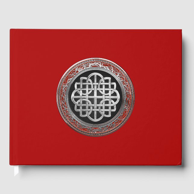 [100] Sacred Celtic Silver Knot Cross Gästebuch (Vorderseite)