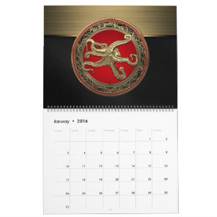 [100] Sacred Gold Octopus in Defensive Posture Kalender