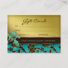 /100 Salon Gift Card Spa Gold Floral BB 232 Rabattkarte