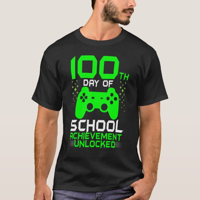 100. SchulGamer-Lehrer Kinder glücklich 100 T-Shirt (Vorderseite)