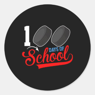 100. Schulhockey-Tag 100 Tage Schulzeit Runder Aufkleber