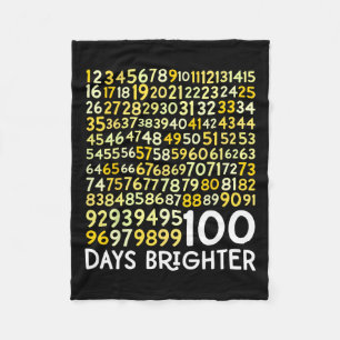100. Schullehrer 100 Tage Bronze-Mathe Fleecedecke