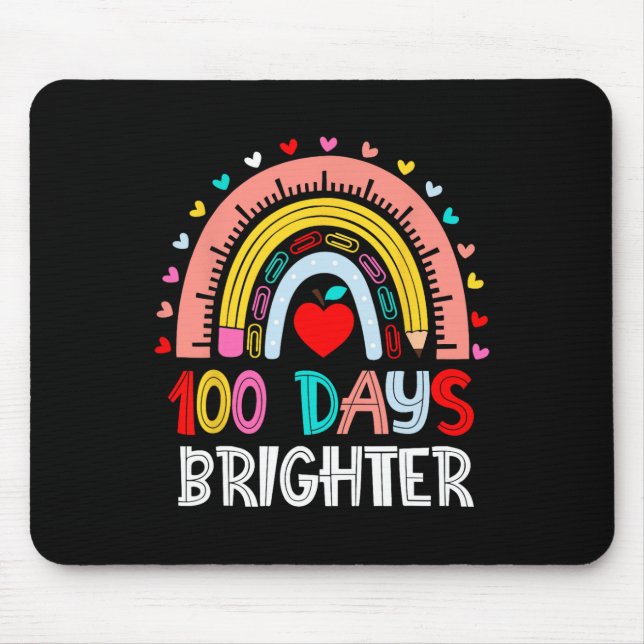 100. Schullehrer 100 Tage hellerer Regen Mousepad (Vorne)