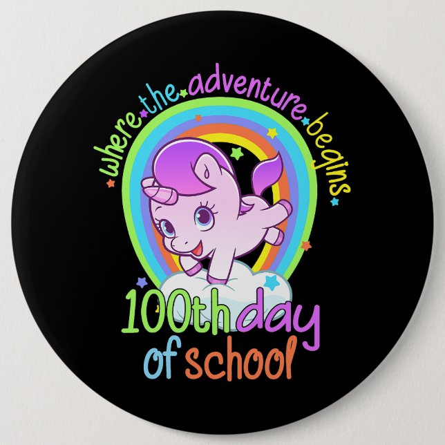 100. Schullehrer 100 Tage Intelligent Button (Vorderseite)