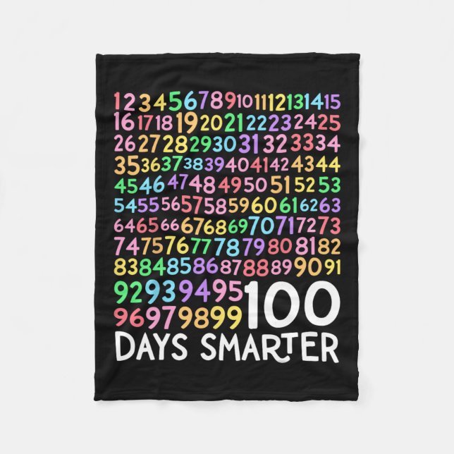 100. Schullehrer 100 Tage intelligenter Mathematik Fleecedecke (Vorderseite)