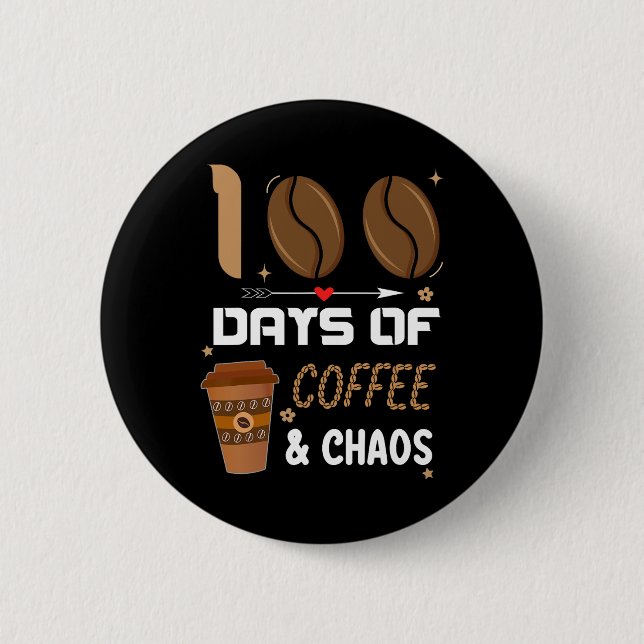 100. Schullehrer 100 Tage Kaffee und Button (Vorderseite)