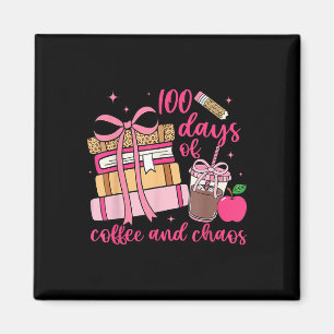 100. Schullehrer 100 Tage Kaffeepause Magnet