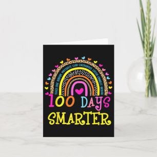 100. Schullehrer 100 Tage klüger Rainb Karte