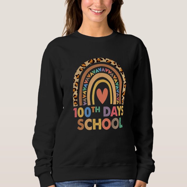100. Schullehrer 100 Tage klüger Rainb Sweatshirt (Vorderseite)