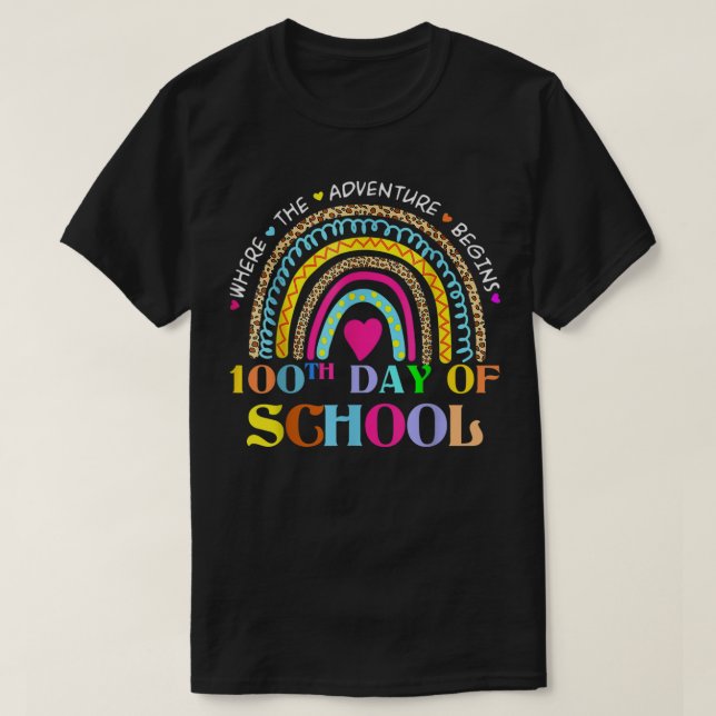 100. Schullehrer - 100 Tage klüger T-Shirt (Design vorne)