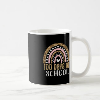 100. Schullehrer 100 Tage Regenbogen Leopa Kaffeetasse